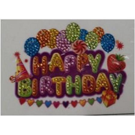 Crystal Art Motif Kit stickers | Happy Birthday